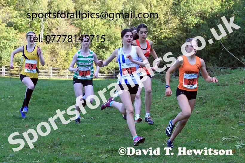 Womens under-17s and under-20s, 2022 NECAA Cross Country Relays, Thornley Hall Farm, Peterlee, County Durham, October 15th. Photo: David T. Hewitson/Sports for All Pics